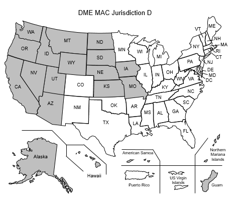 Who Are The MACs DME MAC Jurisdiction D (JD) Map June 2021 